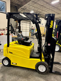 2019 YALE ERP040VTN36TE082 4000 LB 82/187 3 STAGE MAST ELECTRIC FORKLIFT SIDE SHIFTING FORK POSITIONER 4 WHEEL INDOOR/OUTDOOR ONLY 1192 HOURS STOCK # BF9179769-BUF - United Lift Equipment LLC