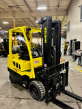 2018 HYSTER S60FT 6000 LB LP GAS FORKLIFT CUSHION 87/187" 3 STAGE MAST SIDE SHIFTING FORK POSITIONER 4 WAY PLUMBED 1412 HOURS STOCK # BF9178979-BUF - United Lift Equipment LLC