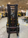 2023 CATERPILLAR/MITSUBISHI FGC25N 5000 LB LP GAS FORKLIFT CUSHION 82/187" 3 STAGE MAST SIDE SHIFTER 857 HOURS NON MARKING TREADED TIRES PLUMBED 4 WAYS TO CARRIAGE STOCK # BF9108749-BUF - United Lift LLC