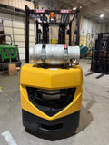 2023 CATERPILLAR/MITSUBISHI FGC25N 5000 LB LP GAS FORKLIFT CUSHION 82/187" 3 STAGE MAST SIDE SHIFTER 857 HOURS NON MARKING TREADED TIRES PLUMBED 4 WAYS TO CARRIAGE STOCK # BF9108749-BUF - United Lift LLC