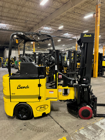 2010 BENDI B40/48E-180D 4000 LB CAPACITY ELECTRIC FORKLIFT CUSHION 87/198" 3 STAGE MAST SIDE SHIFTING FORK POSITIONER 3137 HOURS STOCK # BF9176139-BUF - United Lift Equipment LLC