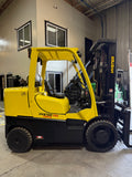 2017 HYSTER S155FT 15500 LB LP GAS FORKLIFT CUSHION 99/185" 3 STAGE MAST SIDE SHIFTING FORK POSITIONER 96" FORKS PLUMBED 4 WAYS TO CARRIAGE 1542 HOURS STOCK # BF9513439-BUF