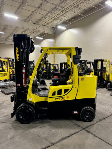 2020 HYSTER S120FT 12000 LB LP GAS FORKLIFT CUSHION 99/209" 3 STAGE MAST SIDE SHIFTING FORK POSITIONER 941 HOURS STOCK # BF9437769-BUF - United Lift Equipment LLC
