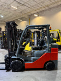 2022 TOYOTA 8FGCU32 6500 LB LP GAS FORKLIFT 408 HOURS CUSHION 87/187" 3 STAGE MAST SIDE SHIFTING FORK POSITIONER 4 WAY PLUMBING STOCK # BF9224179-BUF