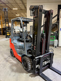 2022 TOYOTA 8FGCU32 6500 LB LP GAS FORKLIFT 408 HOURS CUSHION 87/187" 3 STAGE MAST SIDE SHIFTING FORK POSITIONER 4 WAY PLUMBING STOCK # BF9224179-BUF