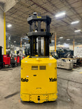 2012 YALE NTA030SB 3000 LB ELECTRIC MAN-UP TURRET FORKLIFT CUSHION 139/300 3 STAGE MAST EXTRA 48V BATTERY & CHARGER INCLUDED STOCK # BF9185579-BUF - United Lift Equipment LLC