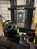 2015 HYSTER H155FT 15500 LB DIESEL FORKLIFT DUAL DRIVE PNEUMATIC 123/165" 2 STAGE MAST SIDE SHIFTER 1427 HOURS ENCLOSED HEATED CAB STOCK # BF9379579-BUF - United Lift LLC
