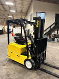 2014 YALE ERP035VT 3500 LB ELECTRIC CUSHION 3 WHEEL SIT DOWN FORKLIFT 82/187" 3 STAGE MAST SIDE SHIFTER 997 HOURS STOCK # BF9152319-BUF - United Lift Equipment LLC