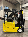 2014 YALE ERP035VT 3500 LB ELECTRIC CUSHION 3 WHEEL SIT DOWN FORKLIFT 82/187" 3 STAGE MAST SIDE SHIFTER 997 HOURS STOCK # BF9152319-BUF - United Lift Equipment LLC