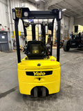 2014 YALE ERP035VT 3500 LB ELECTRIC CUSHION 3 WHEEL SIT DOWN FORKLIFT 82/187" 3 STAGE MAST SIDE SHIFTER 997 HOURS STOCK # BF9152319-BUF - United Lift Equipment LLC