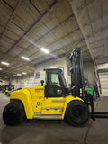 2020 HYSTER H360HD2 36000 LB DIESEL FORKLIFT PNEUMATIC 184/216" 2 STAGE MAST SIDE SHIFTING FORK POSITIONER ENCLOSED CAB WITH HEAT 2,243 HOURS HOURS STOCK # BF91281199-BUF - United Lift LLC