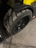 2021 HYSTER E80XN 8000 LB ELECTRIC FORKLIFT CUSHION 95/186" 3 STAGE MAST SIDE SHIFTER 716 HOURS STOCK # BF9156869-BUF - United Lift LLC