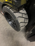2021 HYSTER E80XN 8000 LB ELECTRIC FORKLIFT CUSHION 95/186" 3 STAGE MAST SIDE SHIFTER 716 HOURS STOCK # BF9156869-BUF - United Lift LLC