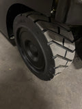 2021 HYSTER E80XN 8000 LB ELECTRIC FORKLIFT CUSHION 95/186" 3 STAGE MAST SIDE SHIFTER 716 HOURS STOCK # BF9156869-BUF - United Lift LLC