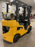 2016 CATERPILLAR/MITSUBISHI FGC25N 5000 LB LP GAS FORKLIFT CUSHION 85/187" 3 STAGE MAST SIDE SHIFTER UNDER 1000 HOURS STOCK # BF973549-BUF - United Lift Equipment LLC