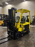 2021 HYSTER E50XN 5000 LB CAPACITY ELECTRIC CUSHION 89/200" 3 STAGE MAST SIDE SHIFTING FORK POSITIONER ONLY 515 HOURS STOCK # BF9125149-BUF - United Lift LLC