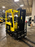 2021 HYSTER E50XN 5000 LB CAPACITY ELECTRIC CUSHION 89/200" 3 STAGE MAST SIDE SHIFTING FORK POSITIONER ONLY 515 HOURS STOCK # BF9125149-BUF - United Lift LLC