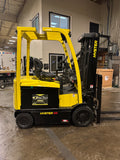 2021 HYSTER E50XN 5000 LB CAPACITY ELECTRIC CUSHION 89/200" 3 STAGE MAST SIDE SHIFTING FORK POSITIONER ONLY 515 HOURS STOCK # BF9125149-BUF - United Lift LLC