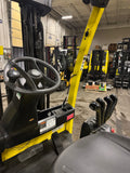 2021 HYSTER E50XN 5000 LB CAPACITY ELECTRIC CUSHION 89/200" 3 STAGE MAST SIDE SHIFTING FORK POSITIONER ONLY 515 HOURS STOCK # BF9125149-BUF - United Lift LLC