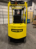 2019 HYSTER E50XN-33 6000 LB ELECTRIC FORKLIFT CUSHION 89/200" 3 STAGE MAST 48V BATTERY SIDE SHIFTING FORK POSITIONER ONLY 945 HOURS STOCK # BF971819-BUF - United Lift LLC
