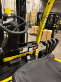 2019 HYSTER E50XN-33 6000 LB ELECTRIC FORKLIFT CUSHION 89/200" 3 STAGE MAST 48V BATTERY SIDE SHIFTING FORK POSITIONER ONLY 945 HOURS STOCK # BF971819-BUF - United Lift LLC