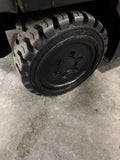 2019 HYSTER E50XN-33 6000 LB ELECTRIC FORKLIFT CUSHION 89/200" 3 STAGE MAST 48V BATTERY SIDE SHIFTING FORK POSITIONER ONLY 945 HOURS STOCK # BF971819-BUF - United Lift LLC