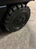 2019 HYSTER E50XN-33 6000 LB ELECTRIC FORKLIFT CUSHION 89/200" 3 STAGE MAST 48V BATTERY SIDE SHIFTING FORK POSITIONER ONLY 945 HOURS STOCK # BF971819-BUF - United Lift LLC