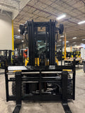 2021 CAT DP70 15500 DIESEL FORKLIFT PNEUMATIC 114/187" 3 STAGE MAST DUAL DRIVE TIRES 4 WAY PLUMBING SIDE SHIFTING FORK POSITIONER (ALSO HAS INDEPENDENT FORK POSITIONER) ENCLOSED CAB HEAT 1242 HOURS STOCK # BF9393319-BUF - United Lift LLC