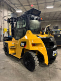 2021 CAT DP70 15500 DIESEL FORKLIFT PNEUMATIC 114/187" 3 STAGE MAST DUAL DRIVE TIRES 4 WAY PLUMBING SIDE SHIFTING FORK POSITIONER (ALSO HAS INDEPENDENT FORK POSITIONER) ENCLOSED CAB HEAT 1242 HOURS STOCK # BF9393319-BUF - United Lift LLC