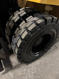 2021 CAT DP70 15500 DIESEL FORKLIFT PNEUMATIC 114/187" 3 STAGE MAST DUAL DRIVE TIRES 4 WAY PLUMBING SIDE SHIFTING FORK POSITIONER (ALSO HAS INDEPENDENT FORK POSITIONER) ENCLOSED CAB HEAT 1242 HOURS STOCK # BF9393319-BUF - United Lift LLC