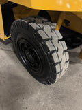 2021 CAT DP70 15500 DIESEL FORKLIFT PNEUMATIC 114/187" 3 STAGE MAST DUAL DRIVE TIRES 4 WAY PLUMBING SIDE SHIFTING FORK POSITIONER (ALSO HAS INDEPENDENT FORK POSITIONER) ENCLOSED CAB HEAT 1242 HOURS STOCK # BF9393319-BUF - United Lift LLC