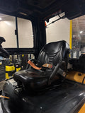 2021 CAT DP70 15500 DIESEL FORKLIFT PNEUMATIC 114/187" 3 STAGE MAST DUAL DRIVE TIRES 4 WAY PLUMBING SIDE SHIFTING FORK POSITIONER (ALSO HAS INDEPENDENT FORK POSITIONER) ENCLOSED CAB HEAT 1242 HOURS STOCK # BF9393319-BUF - United Lift LLC