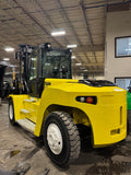2019 YALE GDP360 36000 LB DIESEL FORKLIFT PNEUMATIC 144/148" 2 STAGE MAST SIDE SHIFTING FORK POSITIONER ENCLOSED HEATED CAB 103" LONG FORKS, 3,072 HOURS STOCK # BF9756589-BUF