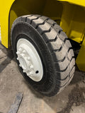 2019 YALE GDP360 36000 LB DIESEL FORKLIFT PNEUMATIC 144/148" 2 STAGE MAST SIDE SHIFTING FORK POSITIONER ENCLOSED HEATED CAB 103" LONG FORKS, 3,072 HOURS STOCK # BF9756589-BUF