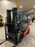 2020 TOYOTA 8FGU25 5000 LB LP GAS FORKLIFT PNEUMATIC 87/189" 3 STAGE MAST SIDE SHIFTER ENCLOSED CAB STOCK # BF9224379-BUF - United Lift Equipment LLC