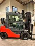 2020 TOYOTA 8FGU25 5000 LB LP GAS FORKLIFT PNEUMATIC 87/189" 3 STAGE MAST SIDE SHIFTER ENCLOSED CAB STOCK # BF9224379-BUF - United Lift Equipment LLC