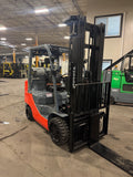 2020 TOYOTA 8FGCU30 LP GAS FORKLIFT TREADED CUSHION TIRES 93/198 3 STAGE MAST 987 HOURS SIDE SHIFTER STOCK # BF9117229-BUF - United Lift LLC
