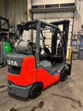 2020 TOYOTA 8FGCU30 LP GAS FORKLIFT TREADED CUSHION TIRES 93/198 3 STAGE MAST 987 HOURS SIDE SHIFTER STOCK # BF9117229-BUF - United Lift LLC