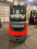 2020 TOYOTA 8FGCU30 ENCLOSED HEATED CAB LP GAS FORKLIFT TREADED CUSHION TIRES 87/187 3 STAGE MAST 967 HOURS SIDE SHIFTER STOCK # BF9117339-BUF - United Lift LLC