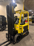 2017 HYSTER E60XN-33 6000 LB ELECTRIC FORKLIFT CUSHION 100/288" QUAD MAST SIDE SHIFTER 814 HOURS STOCK # BF9151879-BUF - United Lift LLC