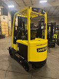 2017 HYSTER E60XN-33 6000 LB ELECTRIC FORKLIFT CUSHION 100/288" QUAD MAST SIDE SHIFTER 814 HOURS STOCK # BF9151879-BUF - United Lift LLC