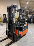 2011 DOOSAN B15R-5 3000 LB ELECTRIC FORKLIFT CUSHION 89/190 3 STAGE MAST SIDE SHIFTER 5887 HOURS STOCK # BF922159-BUF