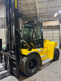2017 HYSTER H230HD2 23000 LB CAPACITY DIESEL FORKLIFT DUAL DRIVE PNEUMATIC 175/213" 2 STAGE MAST SIDE SHIFTING FORK POSITIONER ENCLOSED HEATED CAB 48 FORKS 2,452 HOURS STOCK # BF9745179-BUF - United Lift LLC