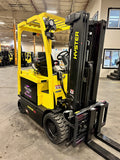 2016 HYSTER E60XN-33 6000 LB ELECTRIC FORKLIFT CUSHION 89/181" 3 STAGE MAST SIDE SHIFTER ONLY 878 HOURS STOCK # BF9141339-BUF - United Lift Equipment LLC