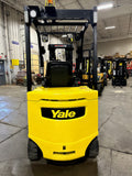 2012 YALE ERC050VG 5000 LB 36 VOLT ELECTRIC FORKLIFT 88/189" THREE STAGE MAST SIDE SHIFTING FORK POSITIONER STOCK # BF989729-BUF - United Lift Equipment LLC