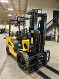 2019 CATERPILLAR/MITSUBISHI FG30N 6000 LB LP GAS FORKLIFT PNEUMATIC 84/186" 3 STAGE MAST SIDE SHIFTING FORK POSITIONER 983 HOURS STOCK # BF9214539-BUF - United Lift Equipment LLC