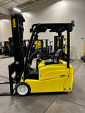 2018 YALE ERP035VT 3500 LB ELECTRIC CUSHION 3 WHEEL SIT DOWN FORKLIFT 94/216" 3 STAGE MAST SIDE SHIFTER 902 HOURS STOCK # BF9178859-BUF - United Lift Equipment LLC