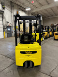 2018 YALE ERP035VT 3500 LB ELECTRIC CUSHION 3 WHEEL SIT DOWN FORKLIFT 94/216" 3 STAGE MAST SIDE SHIFTER 902 HOURS STOCK # BF9178859-BUF - United Lift Equipment LLC