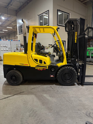 2022 HYSTER H120FT 12000 LB KUBOTA DIESEL FORKLIFT 102/209" 3 STAGE MAST SIDE SHIFTING FORK POSITIONER ONLY 1164 HOURS STOCK # BF9455179-BUF