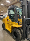 2016 CAT DP70N 15500 DIESEL FORKLIFT PNEUMATIC 114/148" 2 STAGE MAST DUAL DRIVE TIRES SIDE SHIFTER ENCLOSED CAB HEAT & AC 2500 HOURS STOCK # BF9193349-BUF - United Lift Equipment LLC